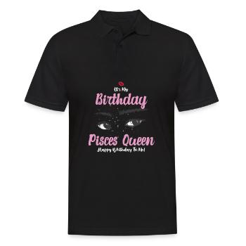 Sternzeichen Fische - Männer Poloshirt - Schwarz - Vorne - Kai (181cm)