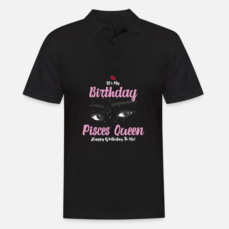 Sternzeichen Fische - Männer Poloshirt - Schwarz