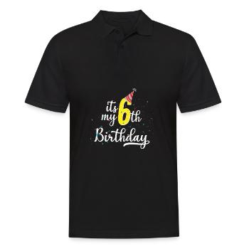 6 cadeau d'anniversaire de six ans - Polo Homme - noir - Devant - Kai (181cm)