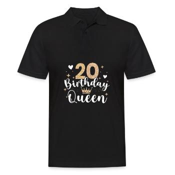 20th Birthday Queen 20 Years Twenty - Men's Polo Shirt - black - Front - Kai (181cm)