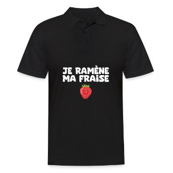 Je ramène ma fraise printemps - Polo Homme - noir - Devant - Kai (181cm)