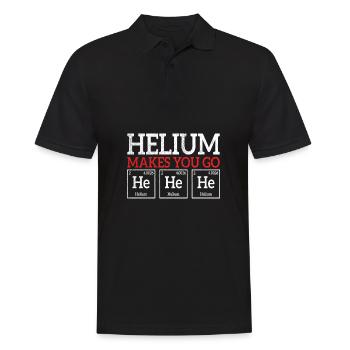 Helium makes you he he he chemistry joke element - Men's Polo Shirt - black - Front - Kai (181cm)
