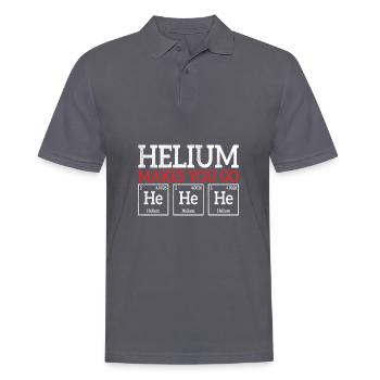 Helium Makes you He He He Chemie Witz Element - Männer Poloshirt - Anthrazit - Vorne - Nico (186cm)