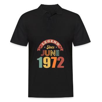 Anniversaire legende né en juin 1972 - Polo Homme - noir - Devant - Kai (181cm)