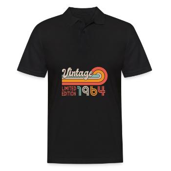 1964 Birthday Born in 1964 - Men's Polo Shirt - black - Front - Kai (181cm)