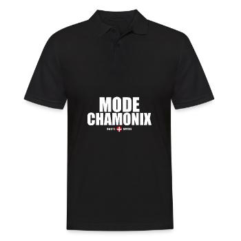 Mode Chamonix Mont Blanc haute savoie alpes - Polo Homme - noir - Devant - Kai (181cm)