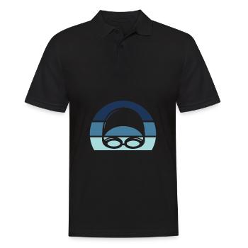 schwimmen Pool Geschenk Mann Frau Sport swiming - Männer Poloshirt - Schwarz - Vorne - Kai (181cm)