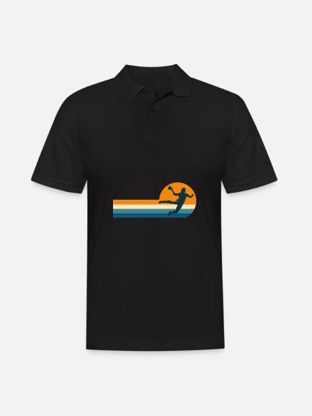 Handball-Handball-Handball-Spieler - Männer Poloshirt - Schwarz