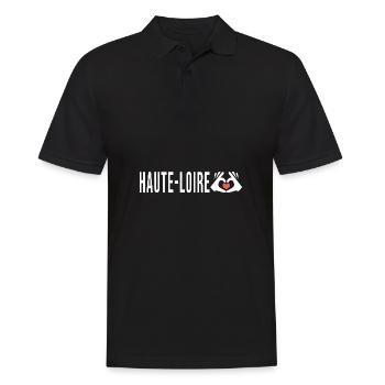 Haute Loire j aime l Haute Loire cadeau humour - Polo Homme - noir - Devant - Kai (181cm)