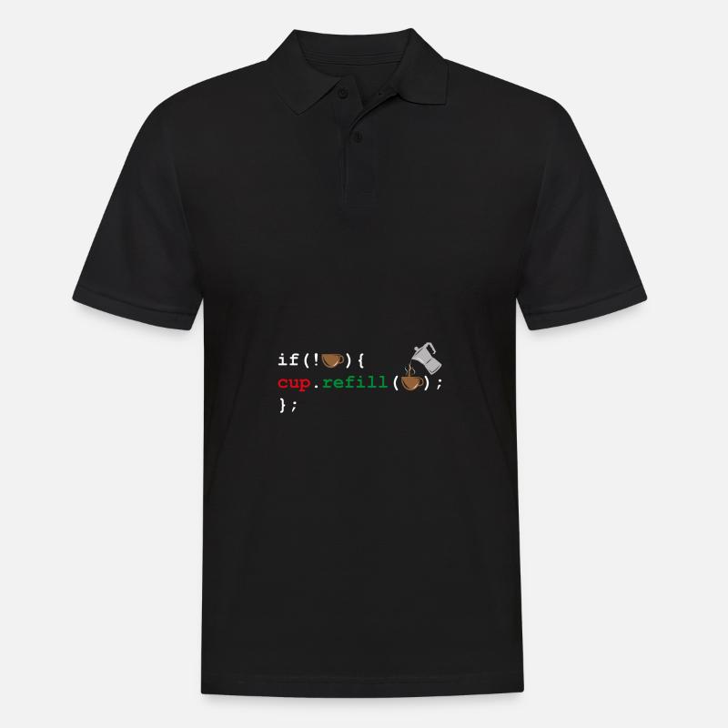 Programmer Gift Coffee Caffeine Code Code - Men's Polo Shirt - black