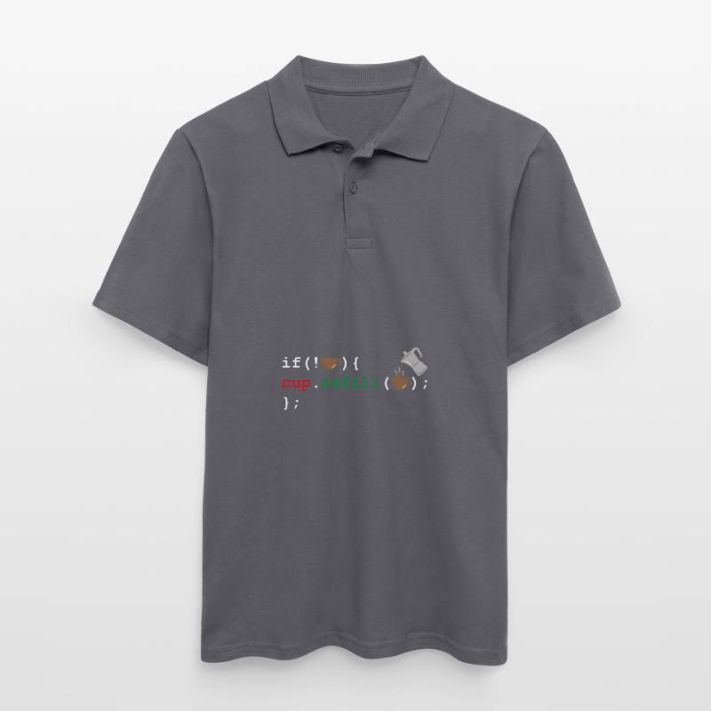 Programmierer Geschenk Kaffee Koffein Coden Code Männer Poloshirt