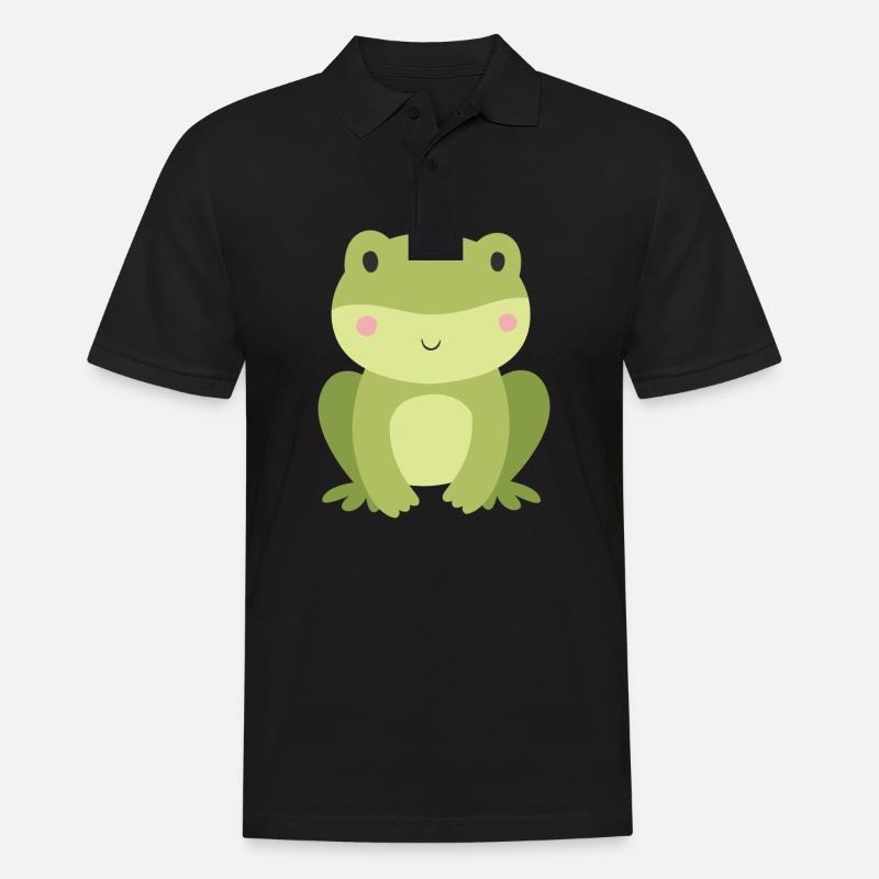 Frosch - Männer Poloshirt - Schwarz