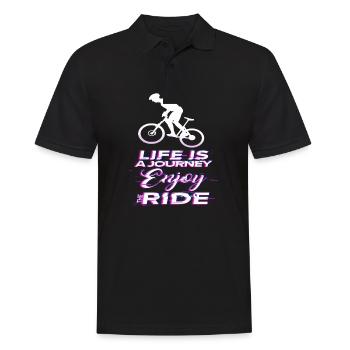Radfahren Radsport Rennrad Fahrrad Geschenkidee - Männer Poloshirt - Schwarz - Vorne - Kai (181cm)