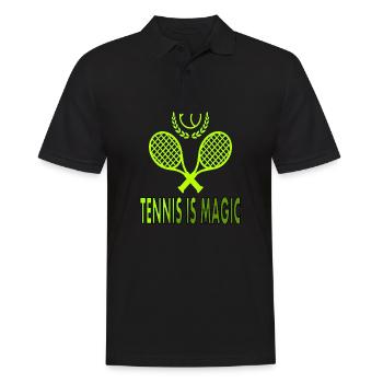 Le tennis est un cadeau magique de jeu de tennis - Polo Homme - noir - Devant - Kai (181cm)