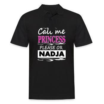 Je suis Nadja Princess Nadja Girl Gift - Polo Homme - noir - Devant - Kai (181cm)