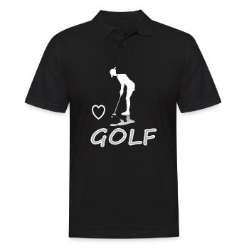 J’adore jouer au golf golfeur golf terrain cadeau - Polo Homme - noir - Devant - Kai (181cm)