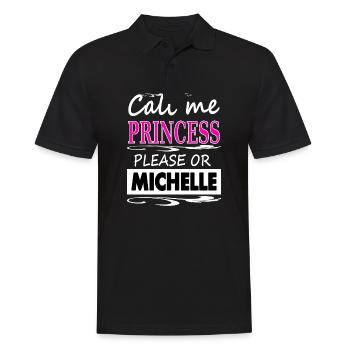 I'm Michelle, my name is Michelle Gift Idea - Men's Polo Shirt - black - Front - Kai (181cm)