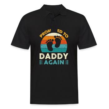 Je vais être à nouveau papa promu papa - Polo Homme - noir - Devant - Kai (181cm)