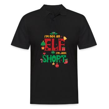 I'm Not an Elf, I'm Just Short lustige Weihnachten - Männer Poloshirt - Schwarz - Vorne - Kai (181cm)