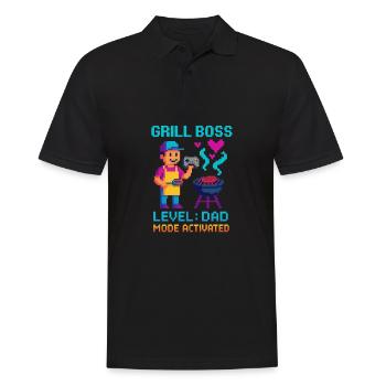 Grill Dad Mode Activé Grilling Father Gaming - Polo Homme - noir - Devant - Kai (181cm)