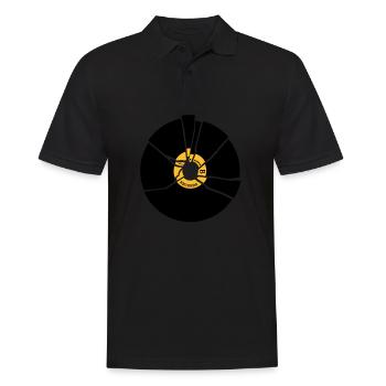 broken record cd vinyl - Männer Poloshirt - Schwarz - Vorne - Kai (181cm)