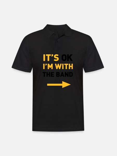 Im with the Band - Men's Polo Shirt - black