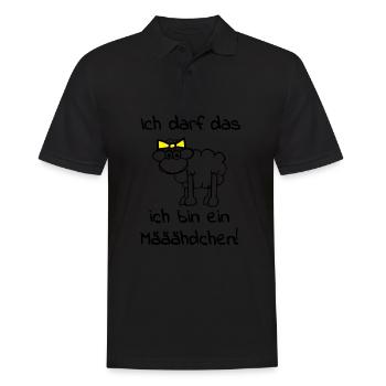 Ein Schaf - Mädchen - Männer Poloshirt - Schwarz - Vorne - Kai (181cm)