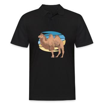 Camel - Men's Polo Shirt - black - Front - Kai (181cm)