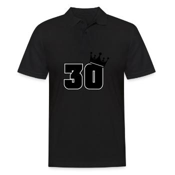 30 - Männer Poloshirt - Schwarz - Vorne - Kai (181cm)
