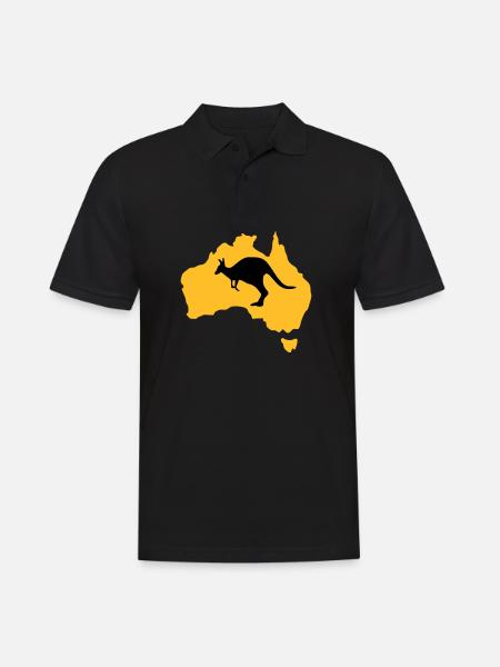 Australien - Männer Poloshirt - Schwarz