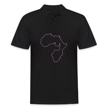 Neon Africa Silhouette Rhino Africa Africa Africa - Men's Polo Shirt - black - Front - Kai (181cm)