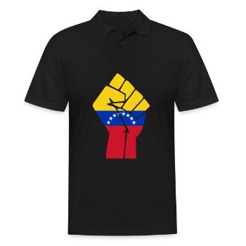 Drapeau du Poing du Venezuela - Polo Homme - noir - Devant - Kai (181cm)