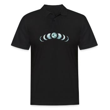 Mondphasen Mystisches Lunar Design - Männer Poloshirt - Schwarz - Vorne - Kai (181cm)