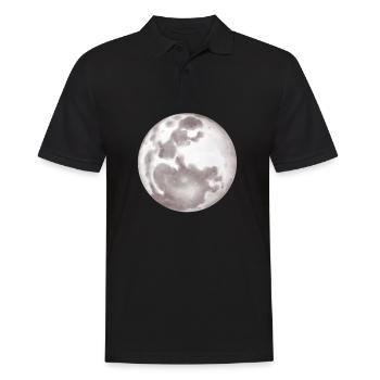 T-shirt fantastique d’Halloween avec la pleine lune garou - Polo Homme - noir - Devant - Kai (181cm)