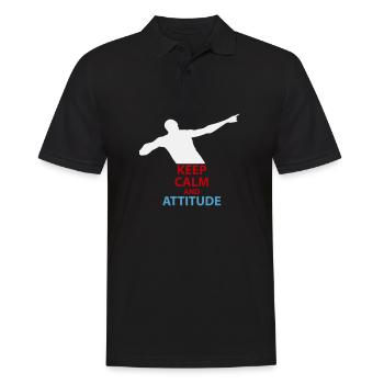 Silhouette calme et attitude - Polo Homme - noir - Devant - Kai (181cm)