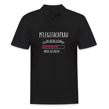 Pflegefachfrau in Ausbildung Geschenk - Männer Poloshirt - Schwarz - Vorne - Kai (181cm)