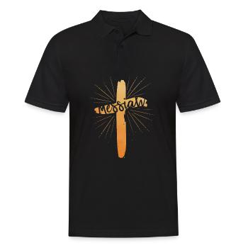 Messiah - Männer Poloshirt - Schwarz - Vorne - Kai (181cm)