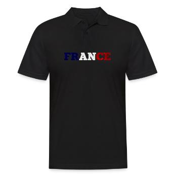 Frankreich - Männer Poloshirt - Schwarz - Vorne - Kai (181cm)