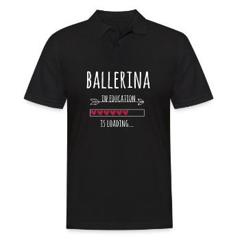 Ballerina in Ausbildung Ballett Geschenk - Männer Poloshirt - Schwarz - Vorne - Kai (181cm)