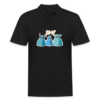Japan Birds - Männer Poloshirt - Schwarz - Vorne - Kai (181cm)