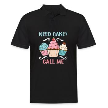 Besoin d’un cookie ? Appelez-moi – Humour de muffin - Polo Homme - noir - Devant - Kai (181cm)