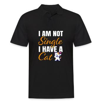 Not Free, I Have a Cat - Men's Polo Shirt - black - Front - Kai (181cm)