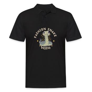 Fashion Snake Society Logo - Men's Polo Shirt - black - Front - Kai (181cm)