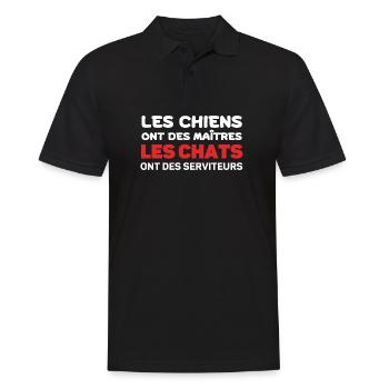 Chats et Chiens: Maîtres et Serviteurs - Polo Homme - noir - Devant - Kai (181cm)