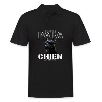 Meilleur Papa Chien Au Monde - Polo Homme - noir - Devant - Kai (181cm)
