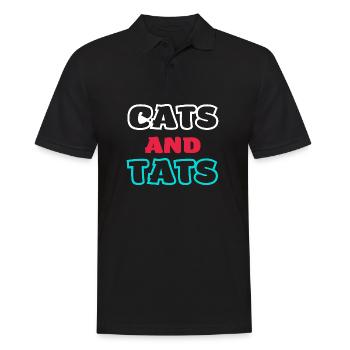 Chats et Tats - Polo Homme - noir - Devant - Kai (181cm)