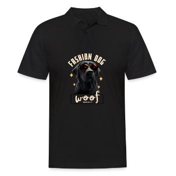Dog Glam-Sonnenbrille - Männer Poloshirt - Schwarz - Vorne - Kai (181cm)