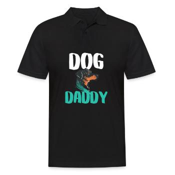 Buntes Papa-Dog-Diagramm - Männer Poloshirt - Schwarz - Vorne - Kai (181cm)