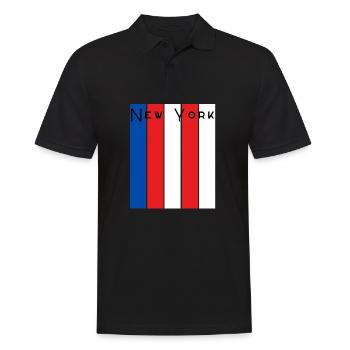 Mot-mot rayé de New York - Polo Homme - noir - Devant - Kai (181cm)