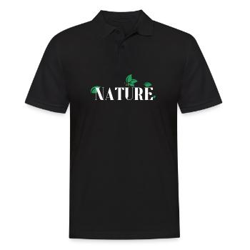 Nature laisse le logo des empattements - Polo Homme - noir - Devant - Kai (181cm)